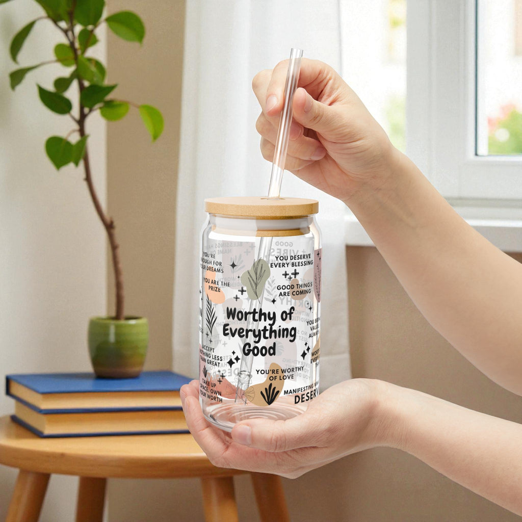 Worthy of Everything Good Glass Tumbler; 16oz
