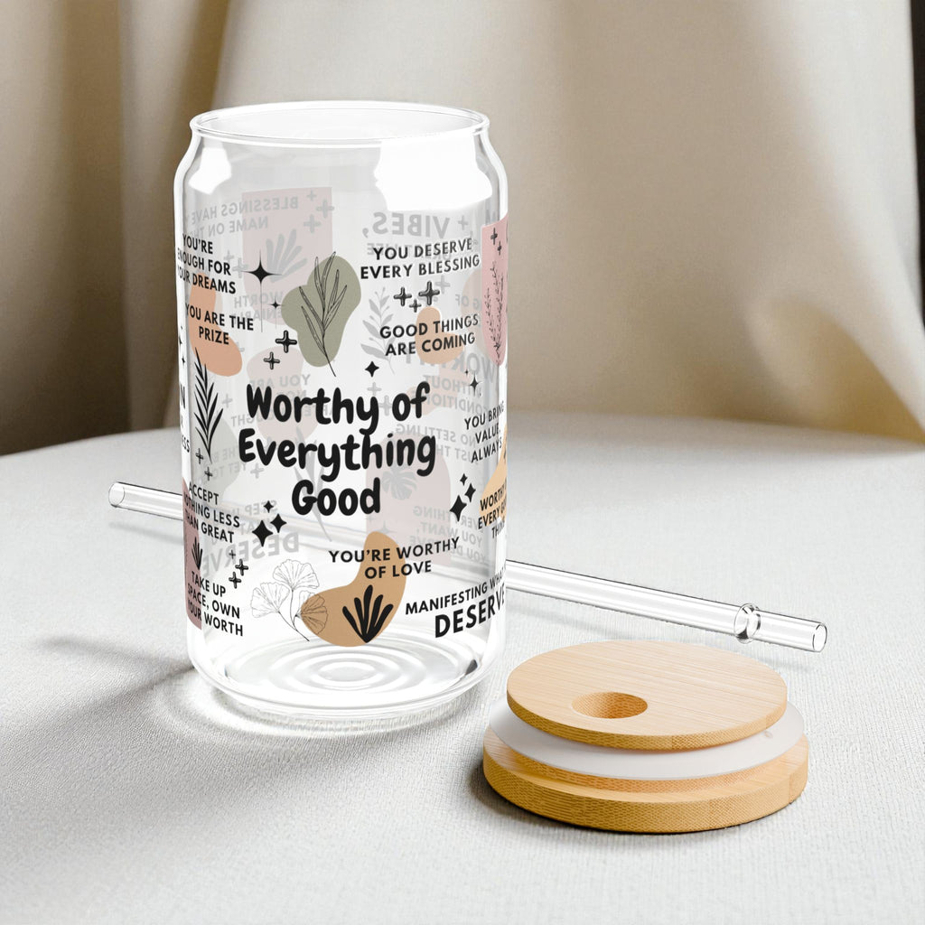 Worthy of Everything Good Glass Tumbler; 16oz