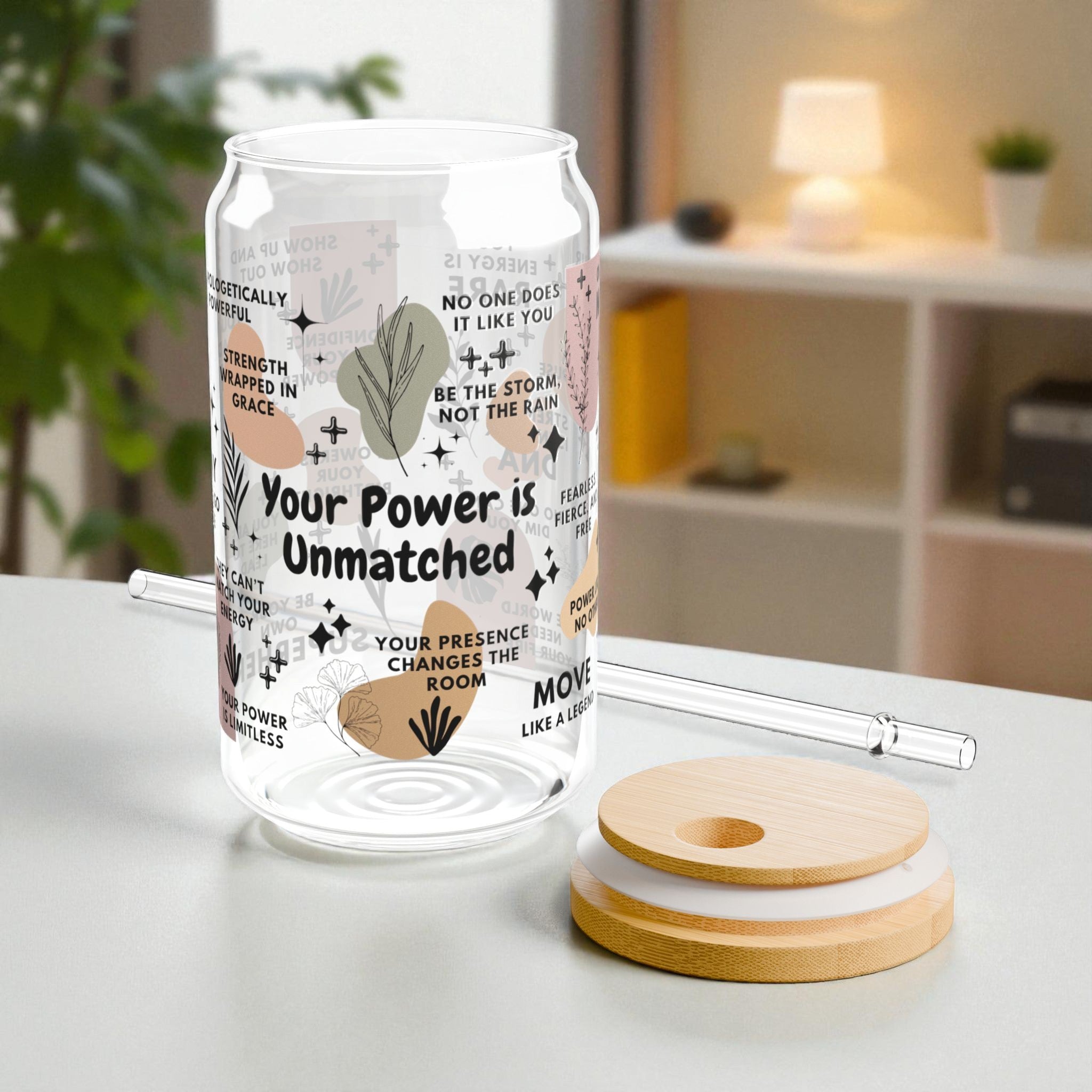 Your Power Is Unmatched Glass Tumbler; 16oz