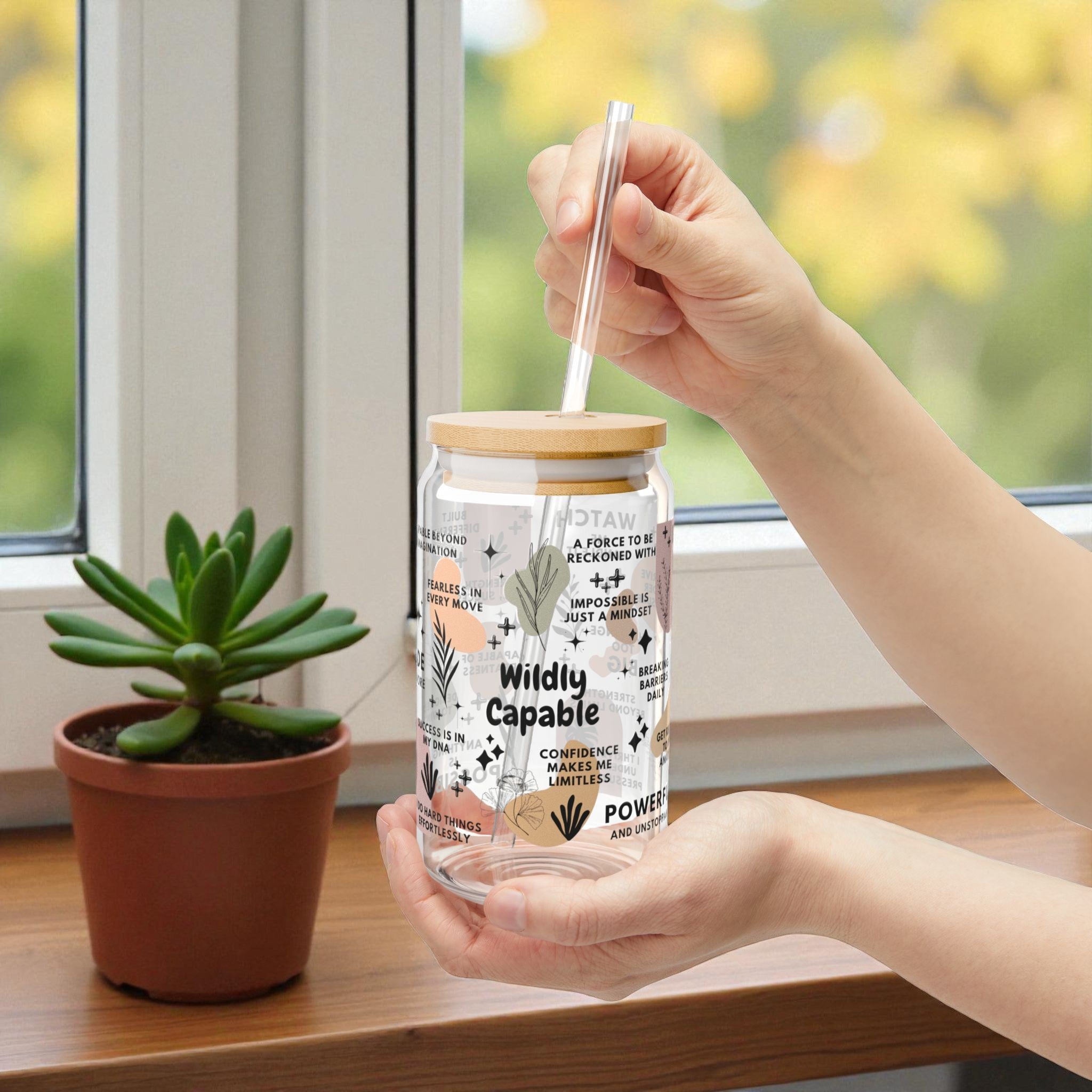 Wildly Capable Glass Tumbler; 16oz