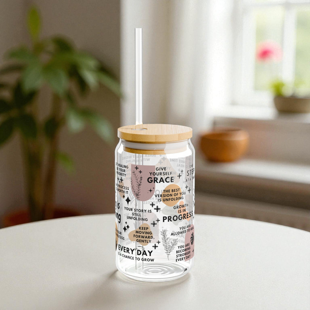 Healing Is Happening Glass Tumbler; 16oz