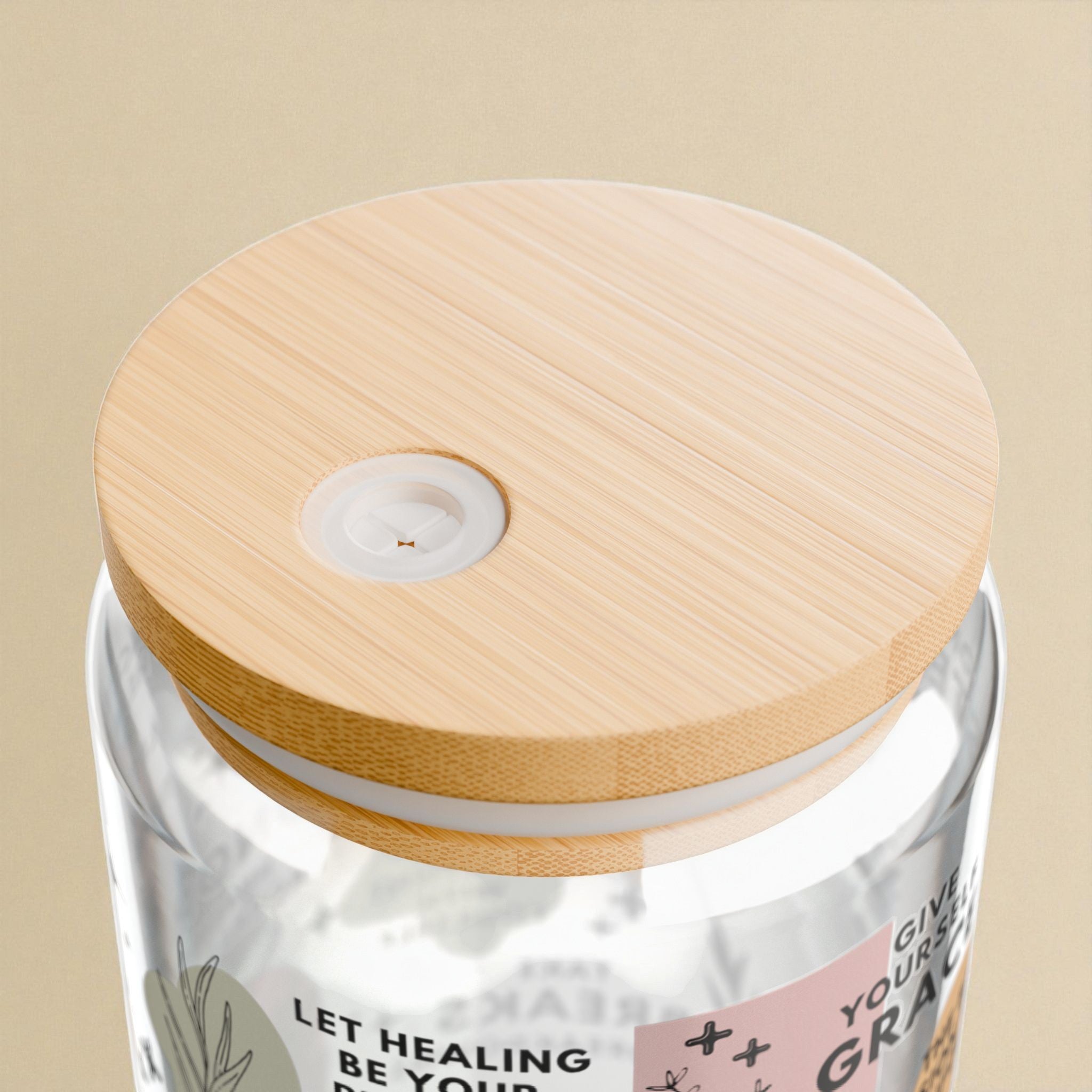 Healing Is Happening Glass Tumbler; 16oz