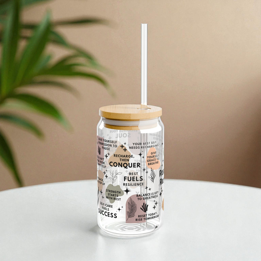 Reset Rise Recharge Glass Tumbler; 16oz