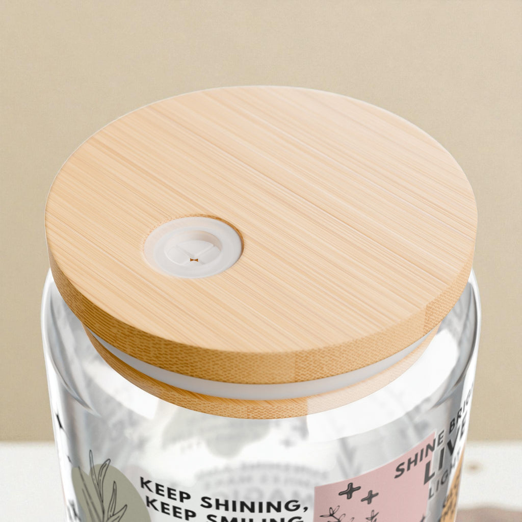 Sunshine and Positivity Glass Tumbler; 16oz