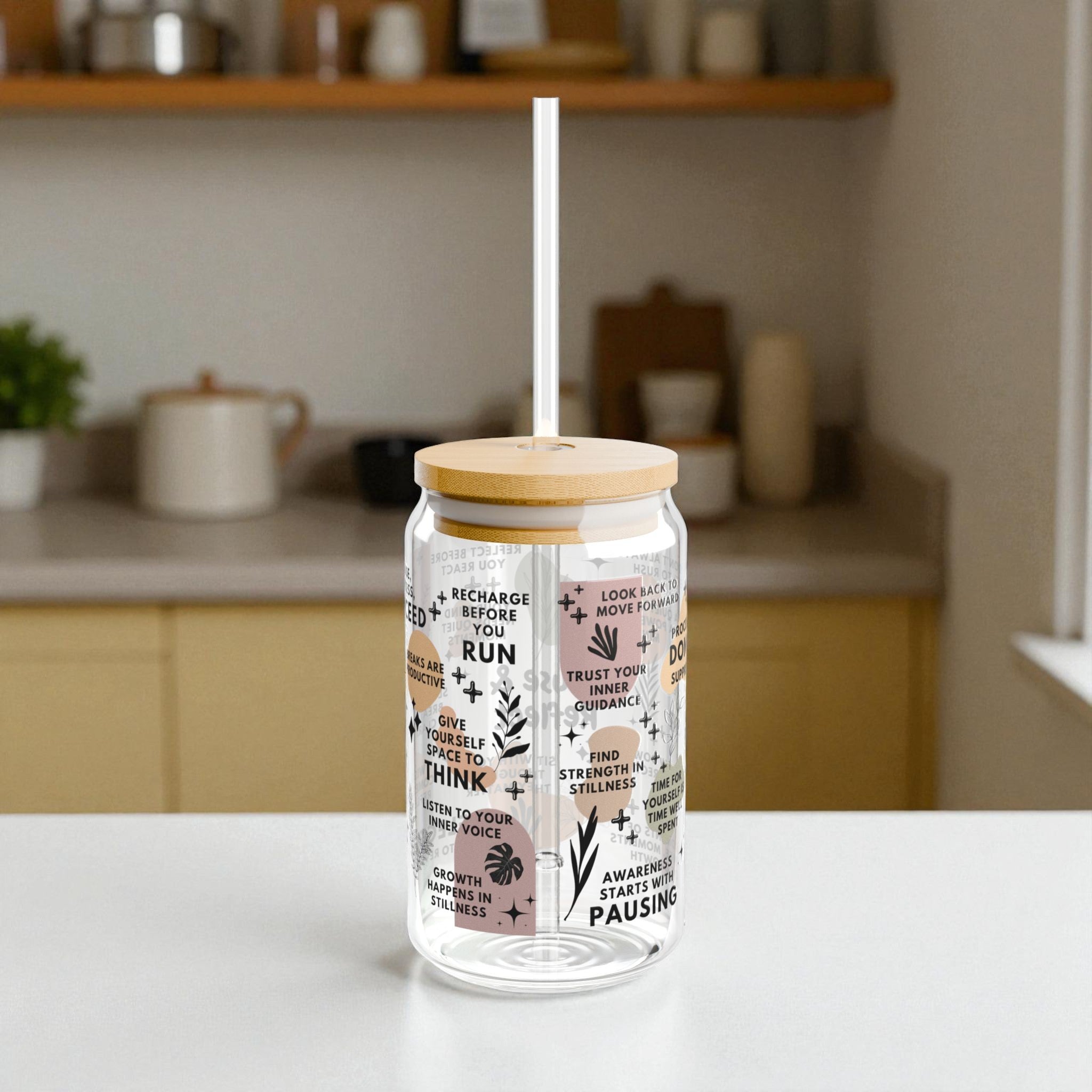 Pause and Reflect Glass Tumbler; 16oz