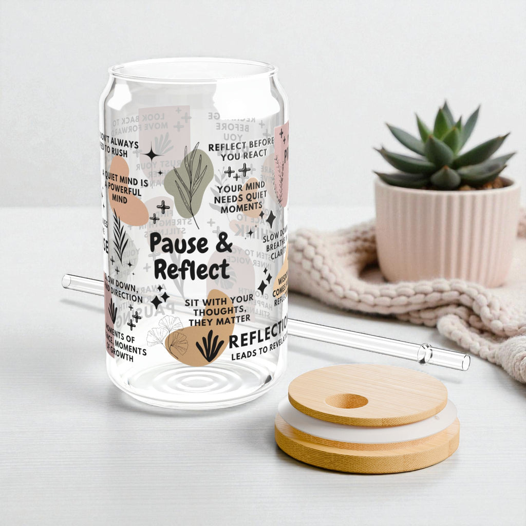 Pause and Reflect Glass Tumbler; 16oz