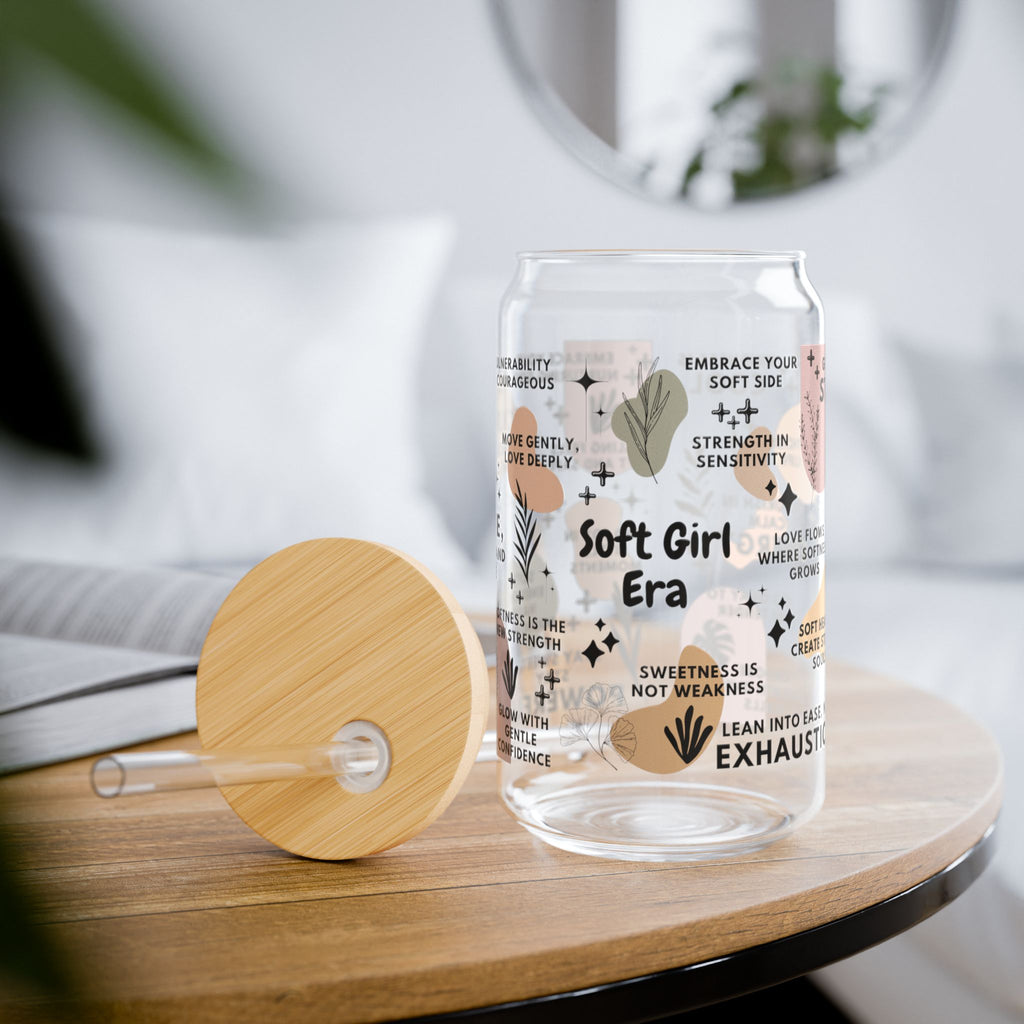Soft Girl Era Glass Tumbler; 16oz