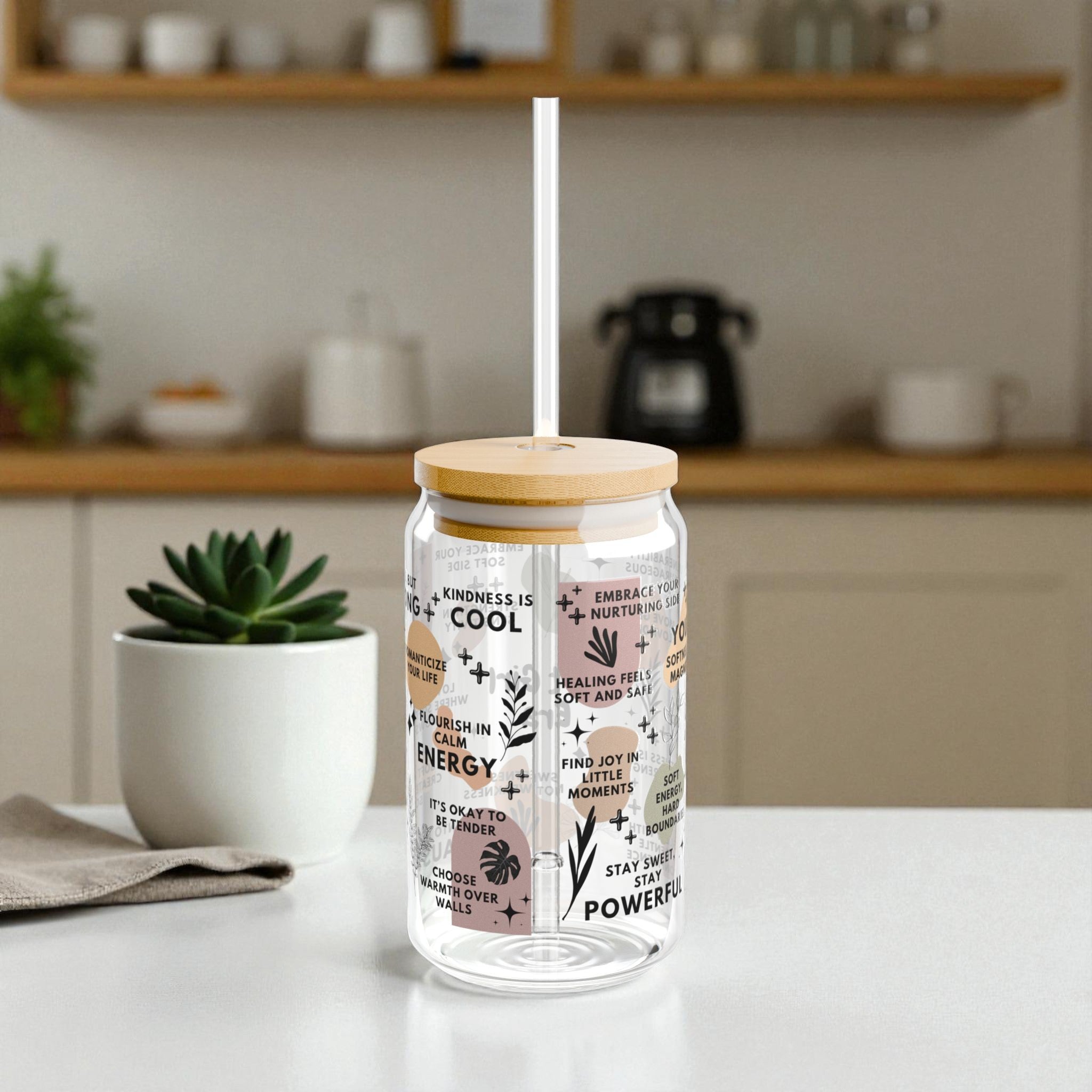 Soft Girl Era Glass Tumbler; 16oz