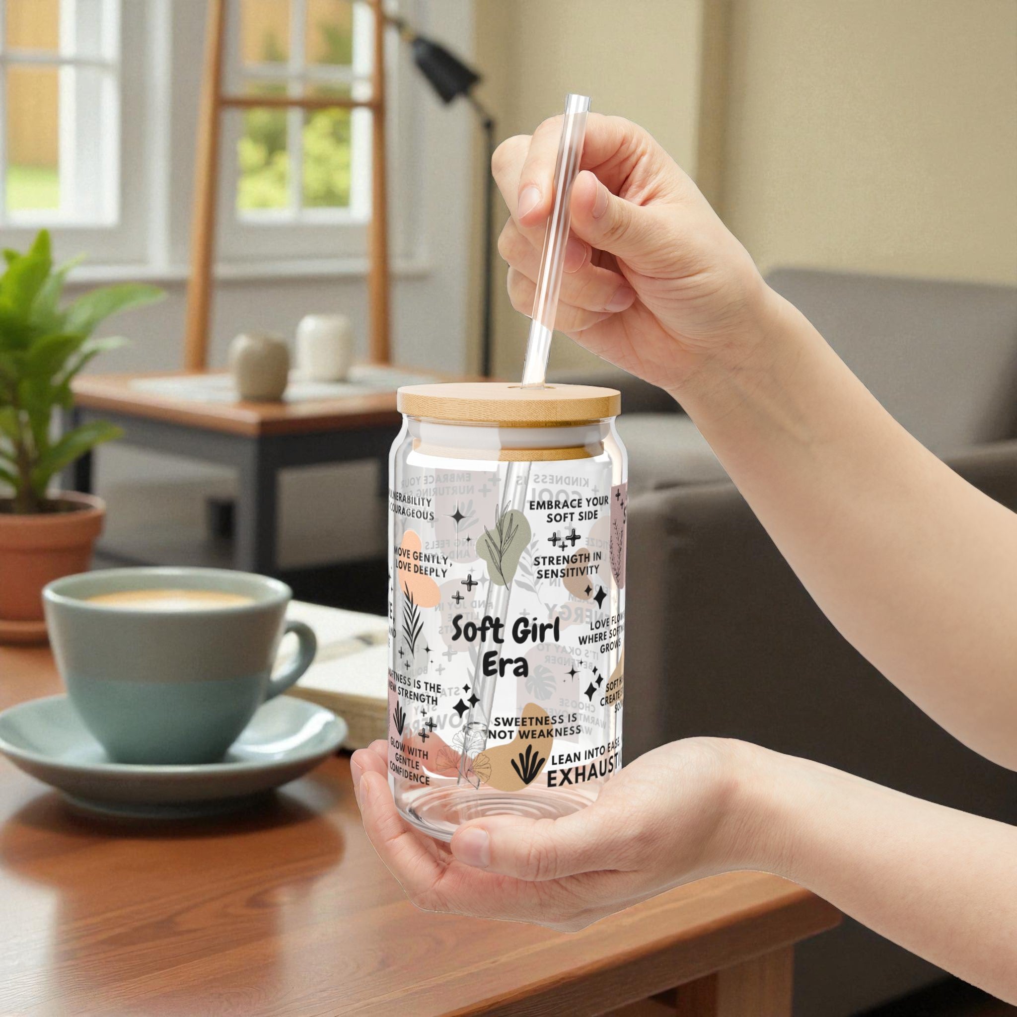 Soft Girl Era Glass Tumbler; 16oz