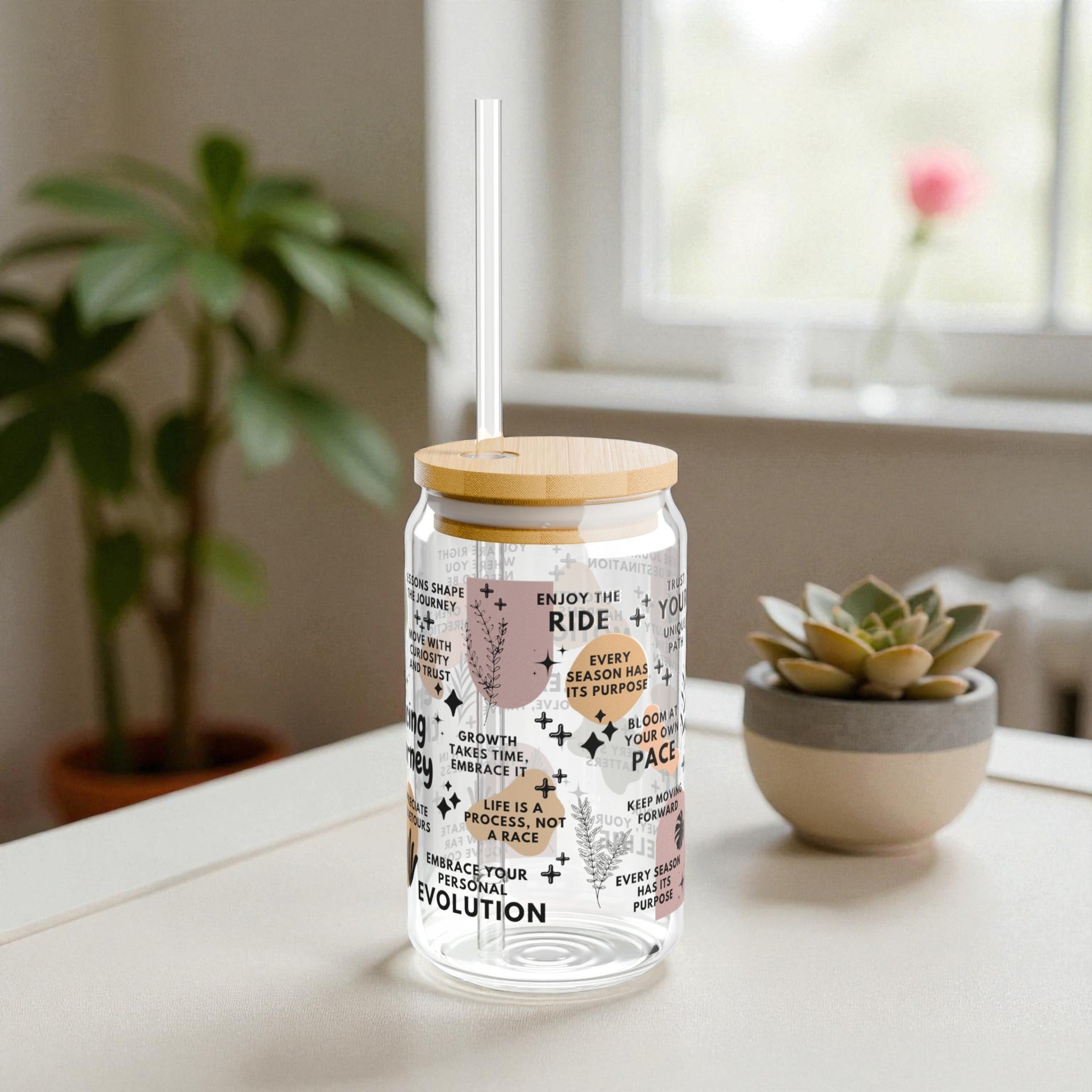 Embracing the Journey Glass Tumbler; 16oz