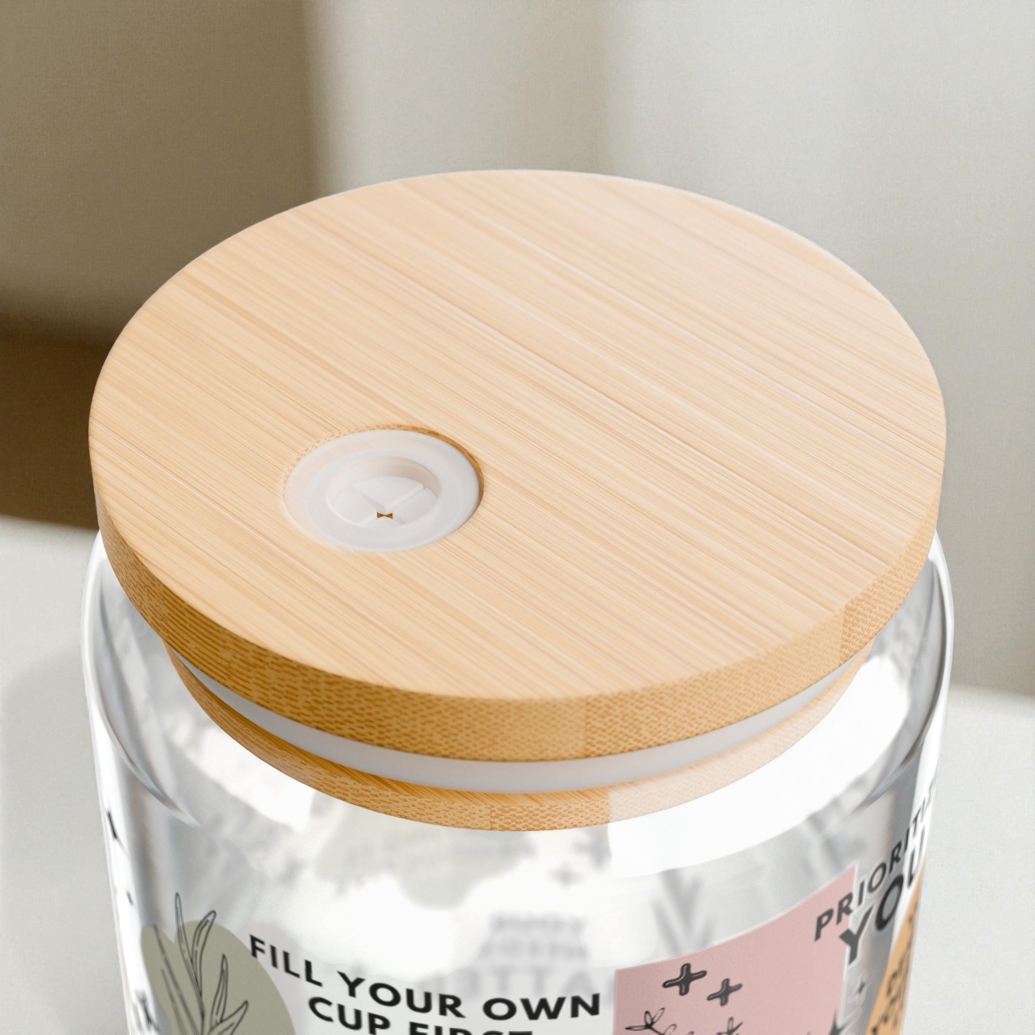 Caring for Me First Sipper Glass; 16oz – Motivational Drinkware for Women