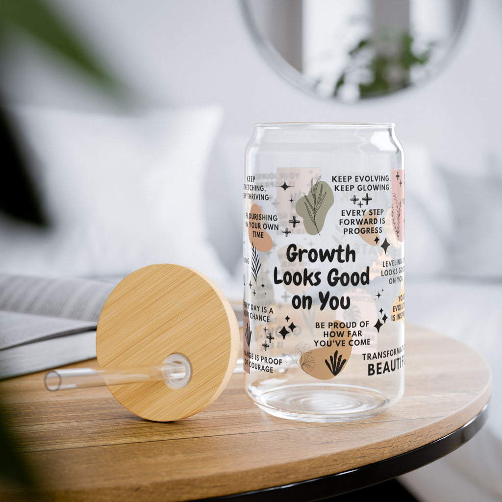 Growth Looks Good on You Glass Tumbler; 16oz