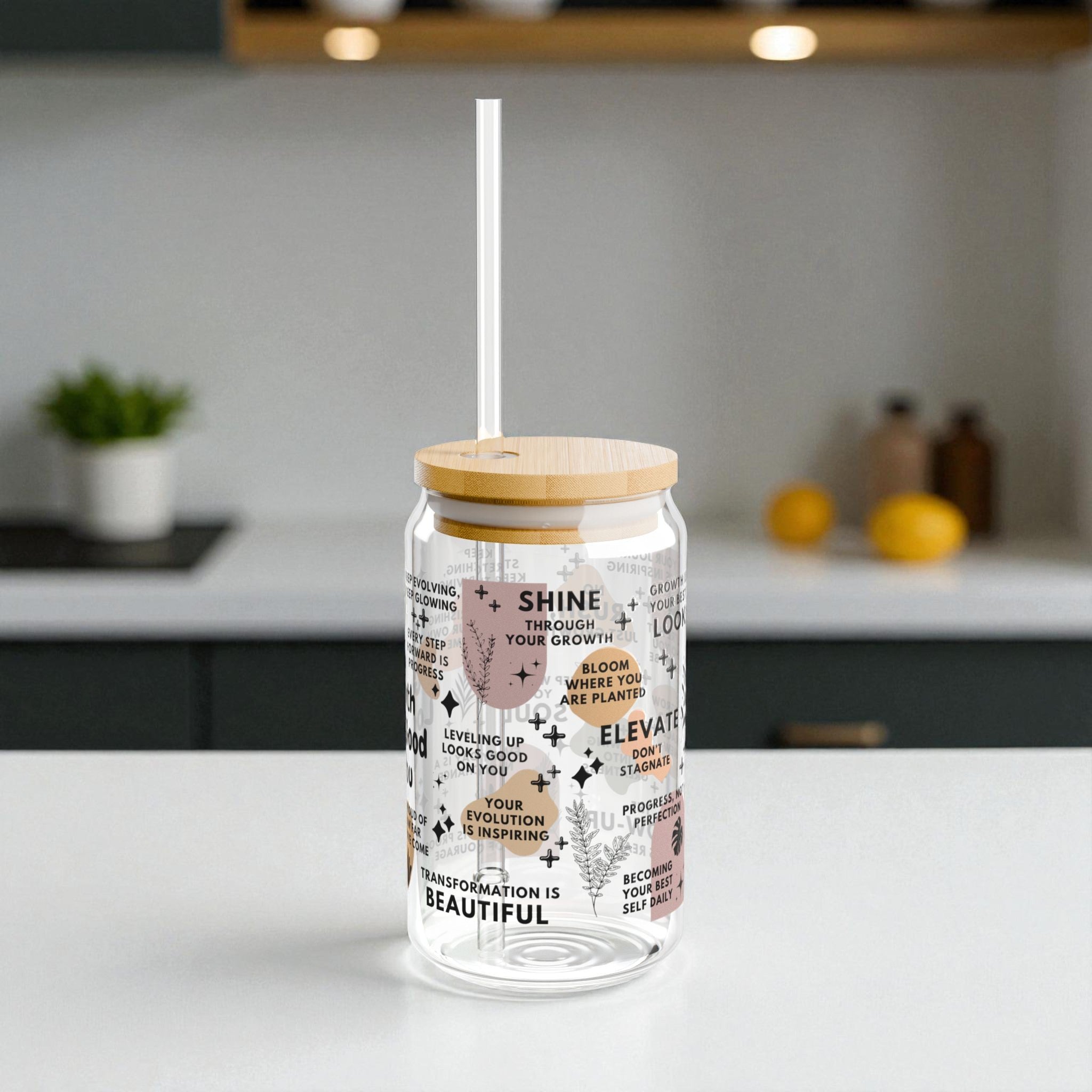 Growth Looks Good on You Glass Tumbler; 16oz