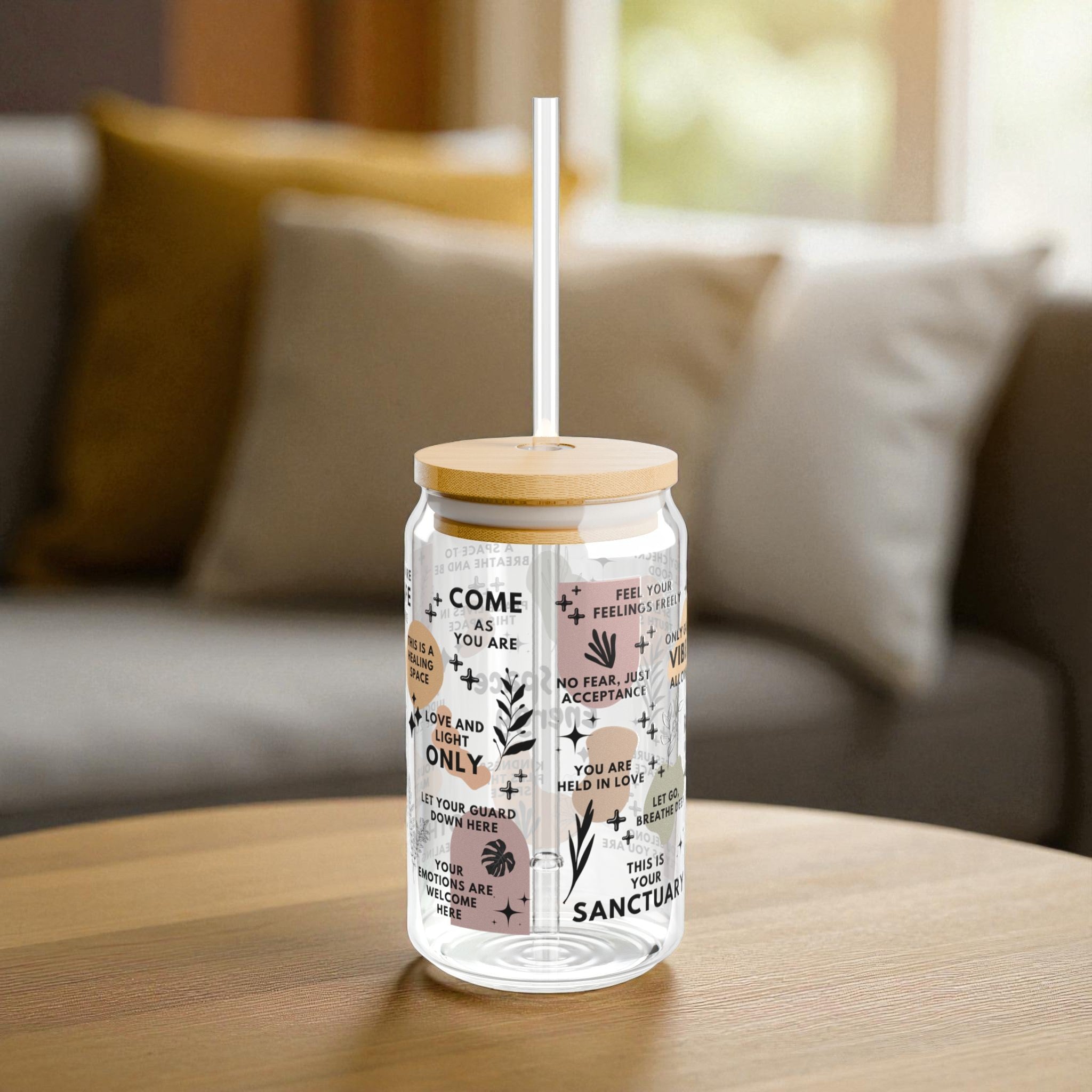 Safe Space Energy Glass Tumbler; 16oz