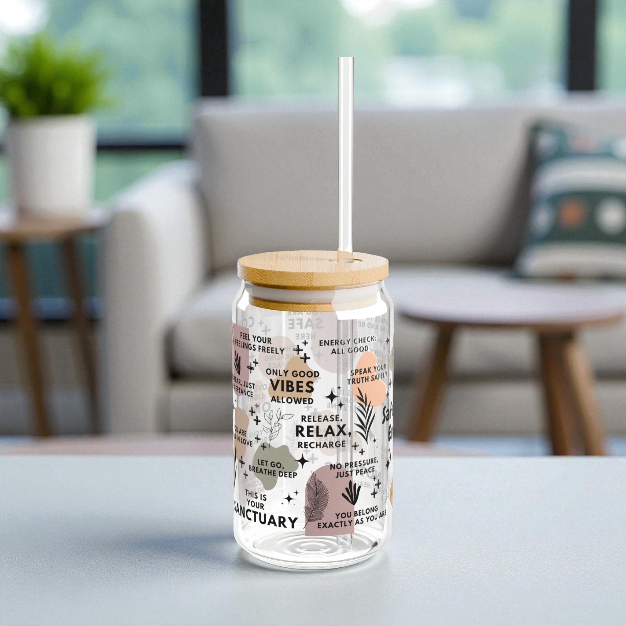 Safe Space Energy Glass Tumbler; 16oz