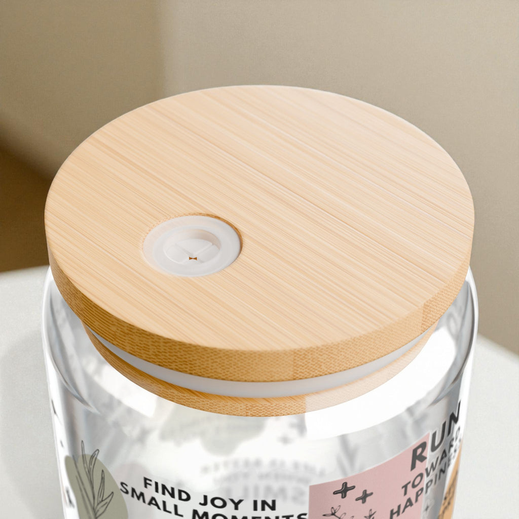 Chasing Joy Daily Sipper Glass; 16oz – Motivational Drinkware for Women