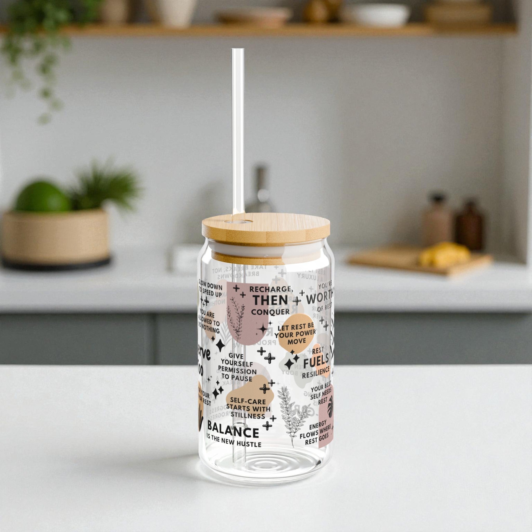 You Deserve Rest Too Glass Tumbler; 16oz
