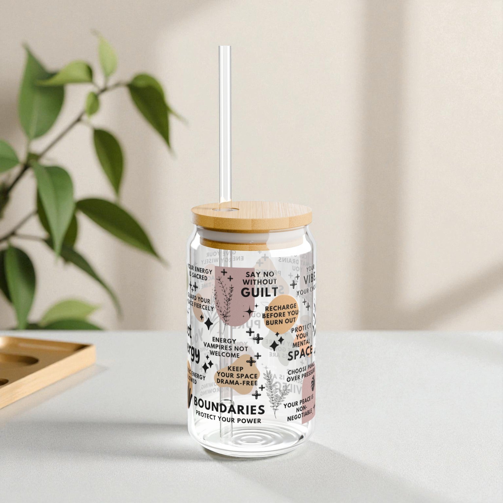 Protect Your Energy Glass Tumbler; 16oz