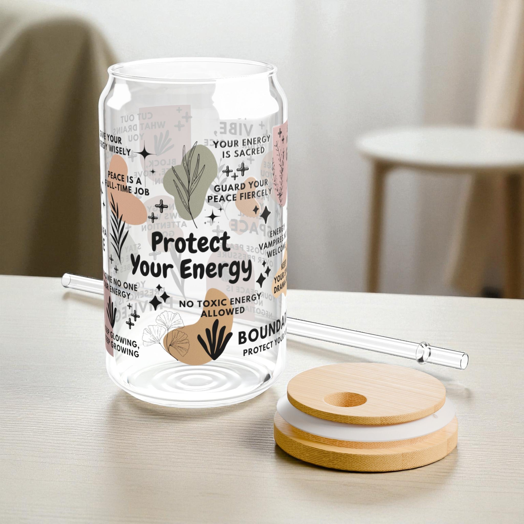 Protect Your Energy Glass Tumbler; 16oz