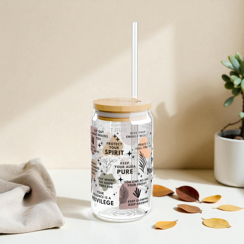 Protect Your Energy Glass Tumbler; 16oz