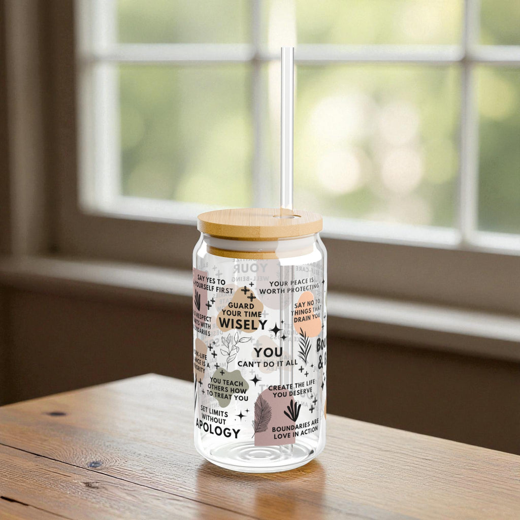 Boundaries and Balance Glass Tumbler; 16oz