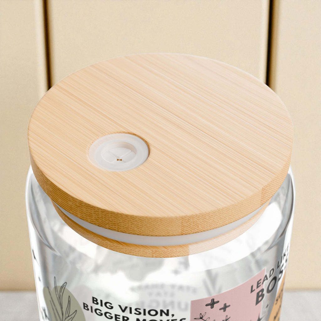 CEO Mindset Sipper Glass; 16oz – Motivational Drinkware for Women