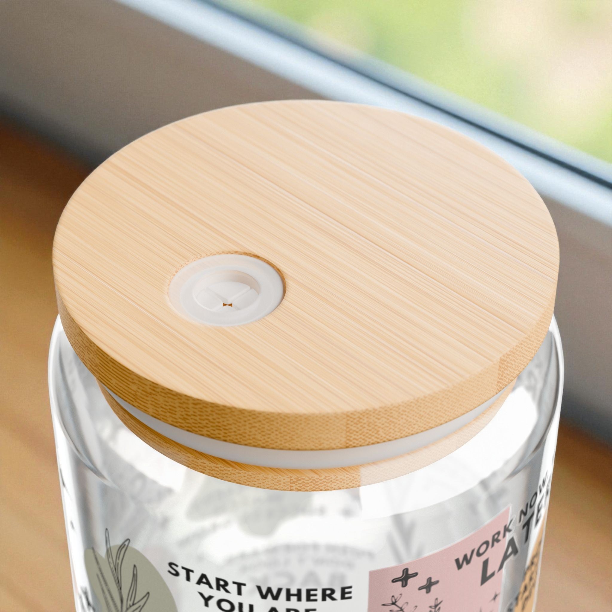 Success Starts Here Glass Tumbler; 16oz