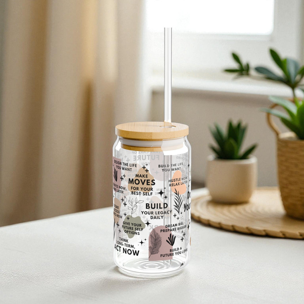 Do It for Your Future Self Glass Tumbler; 16oz