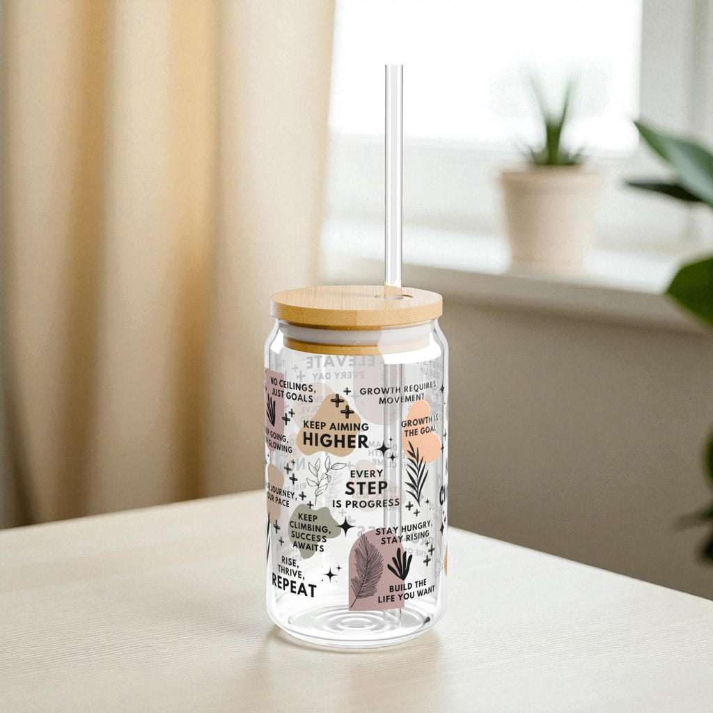 Keep Climbing Glass Tumbler; 16oz