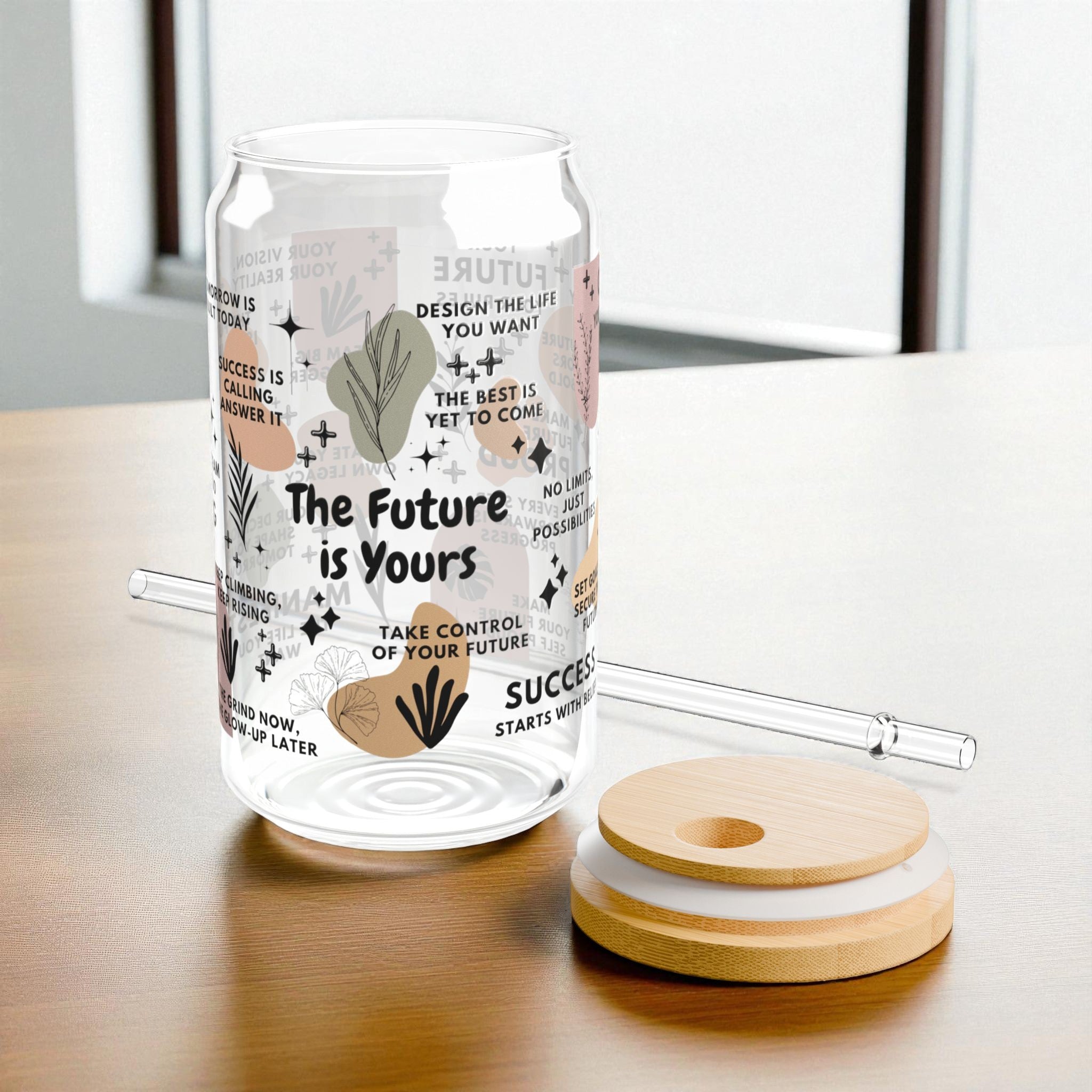 The Future Is Yours Glass Tumbler; 16oz