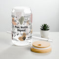 Plan Hustle Repeat Glass Tumbler; 16oz