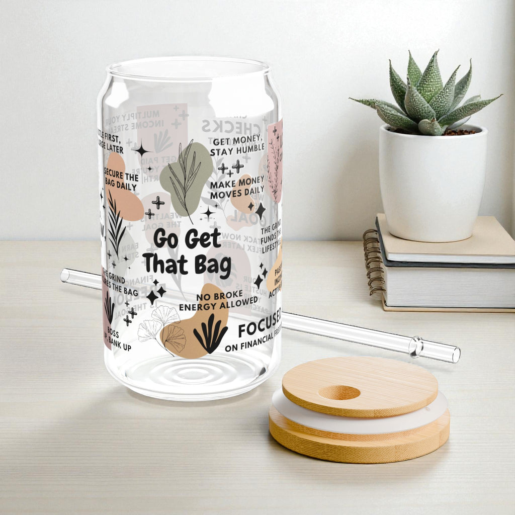 Go Get That Bag Glass Tumbler; 16oz
