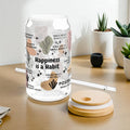 Happiness Is a Habit Glass Tumbler; 16oz