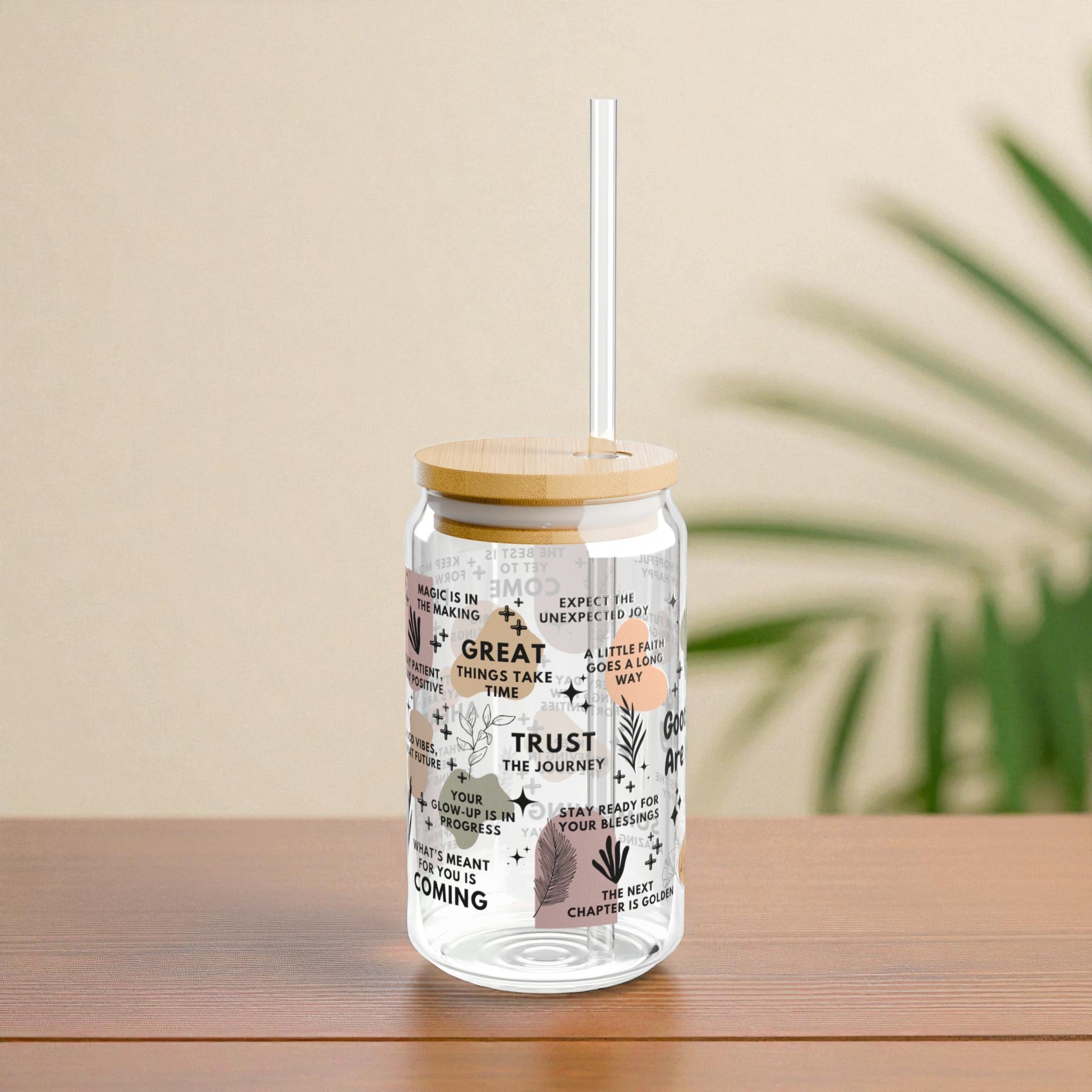 Good Things Are Coming Glass Tumbler; 16oz