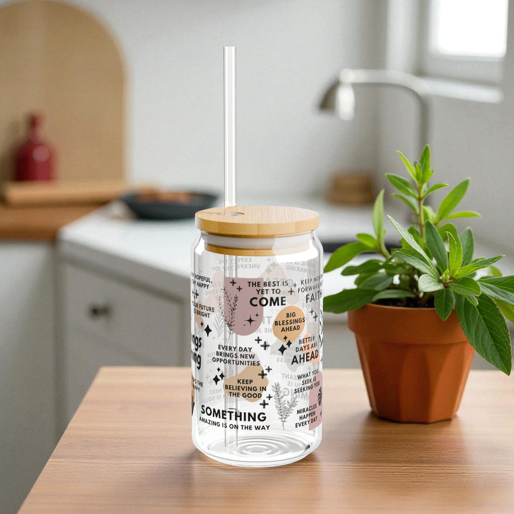 Good Things Are Coming Glass Tumbler; 16oz