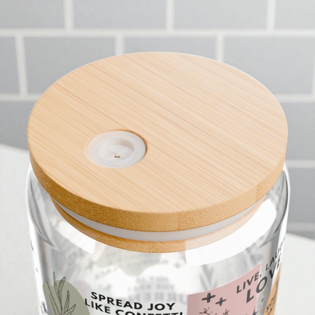 Joy Is Contagious Glass Tumbler; 16oz