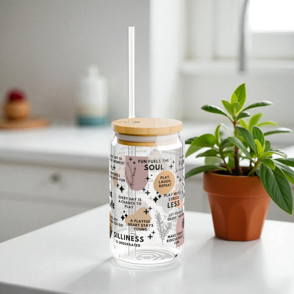 Find the Fun in Life Glass Tumbler; 16oz