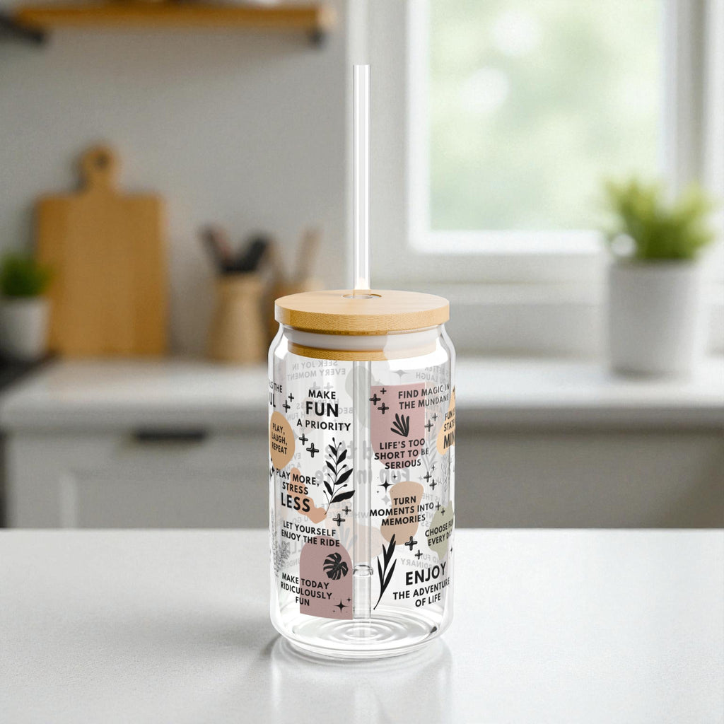 Find the Fun in Life Glass Tumbler; 16oz