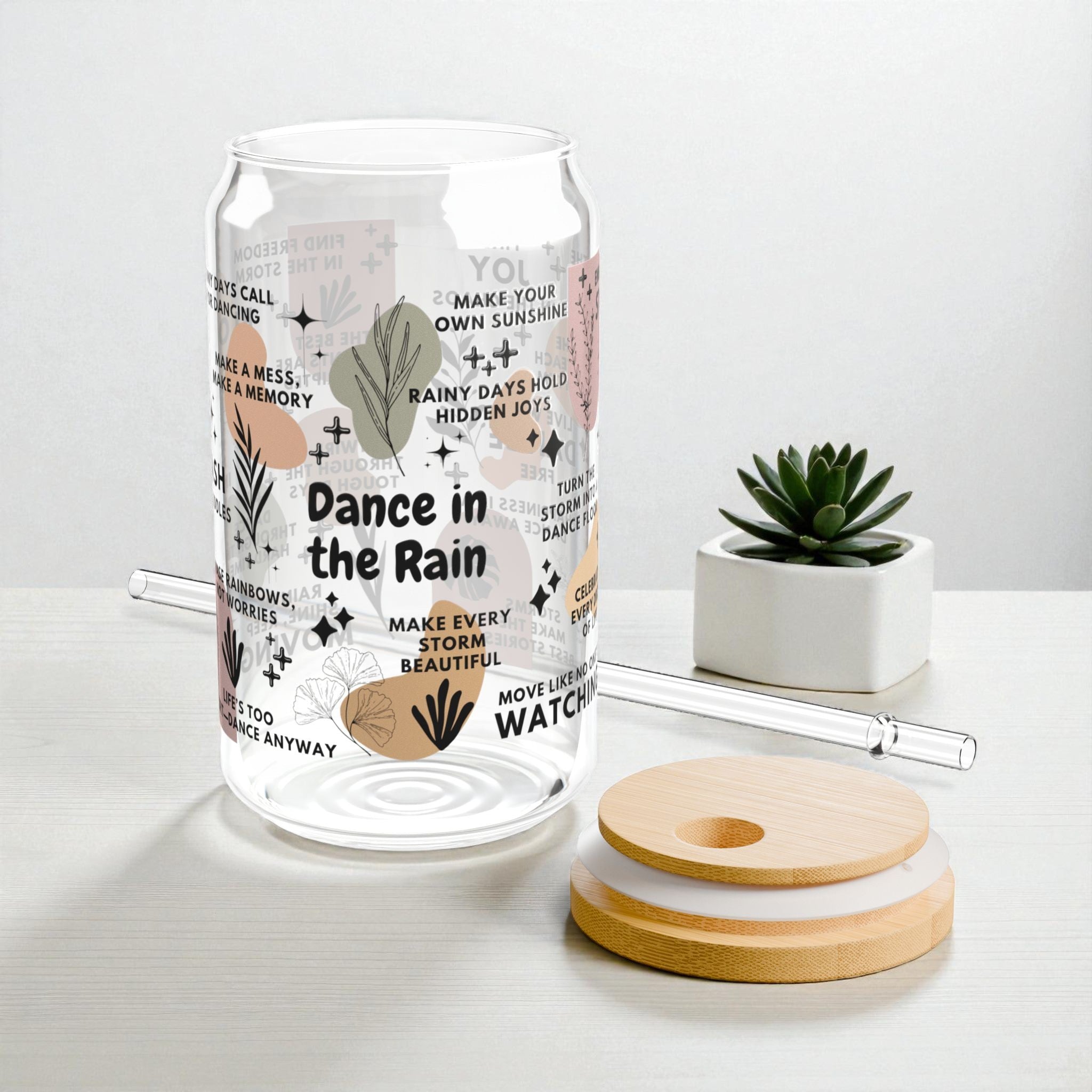 Dance in the Rain Glass Tumbler; 16oz