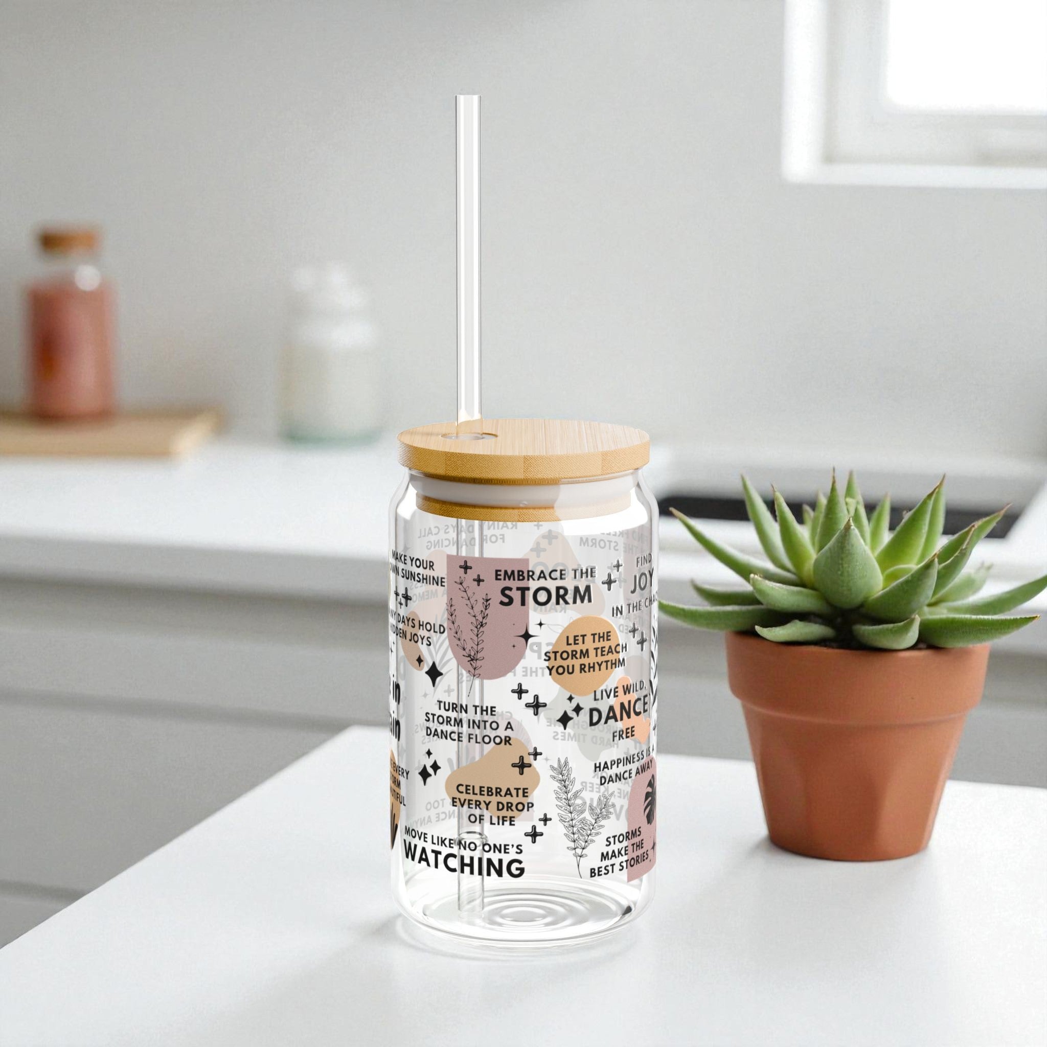 Dance in the Rain Glass Tumbler; 16oz