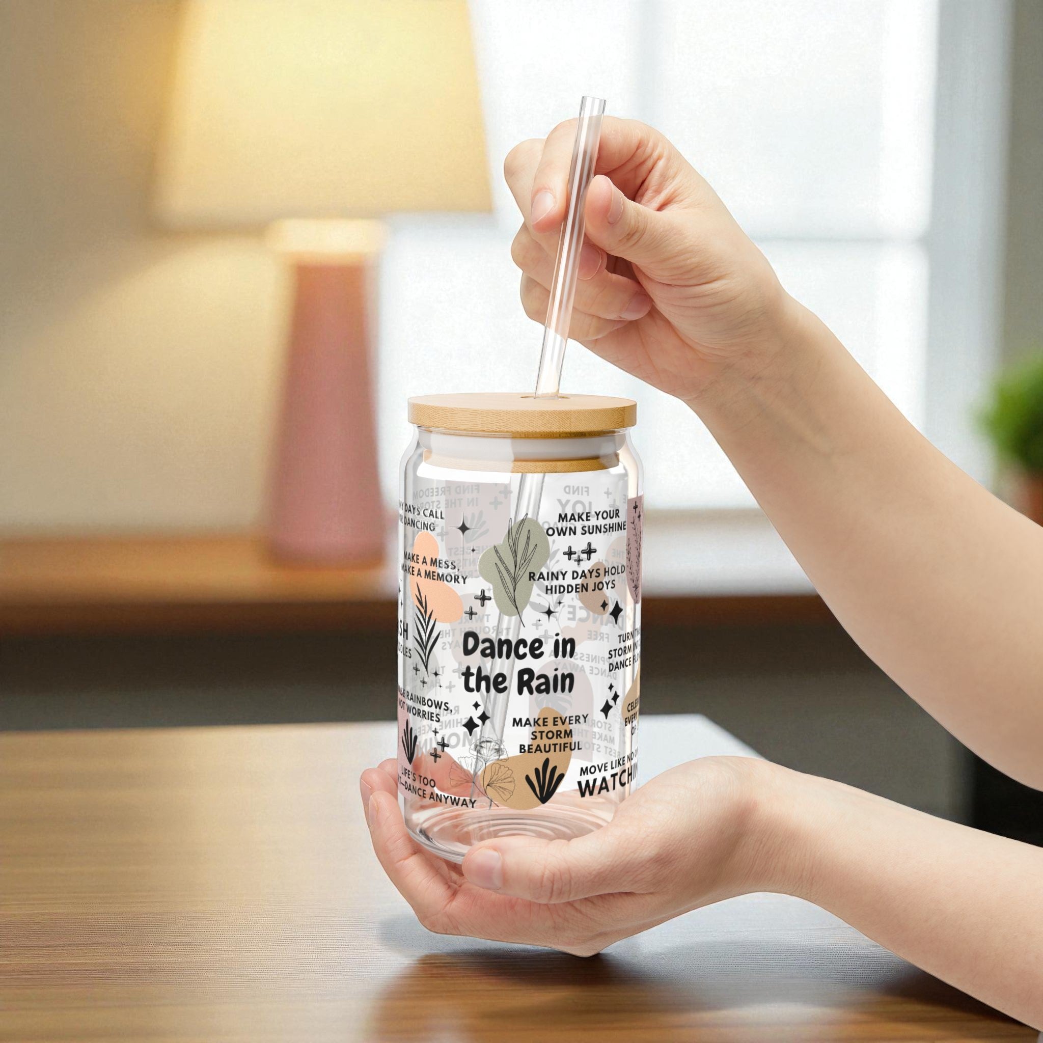 Dance in the Rain Glass Tumbler; 16oz