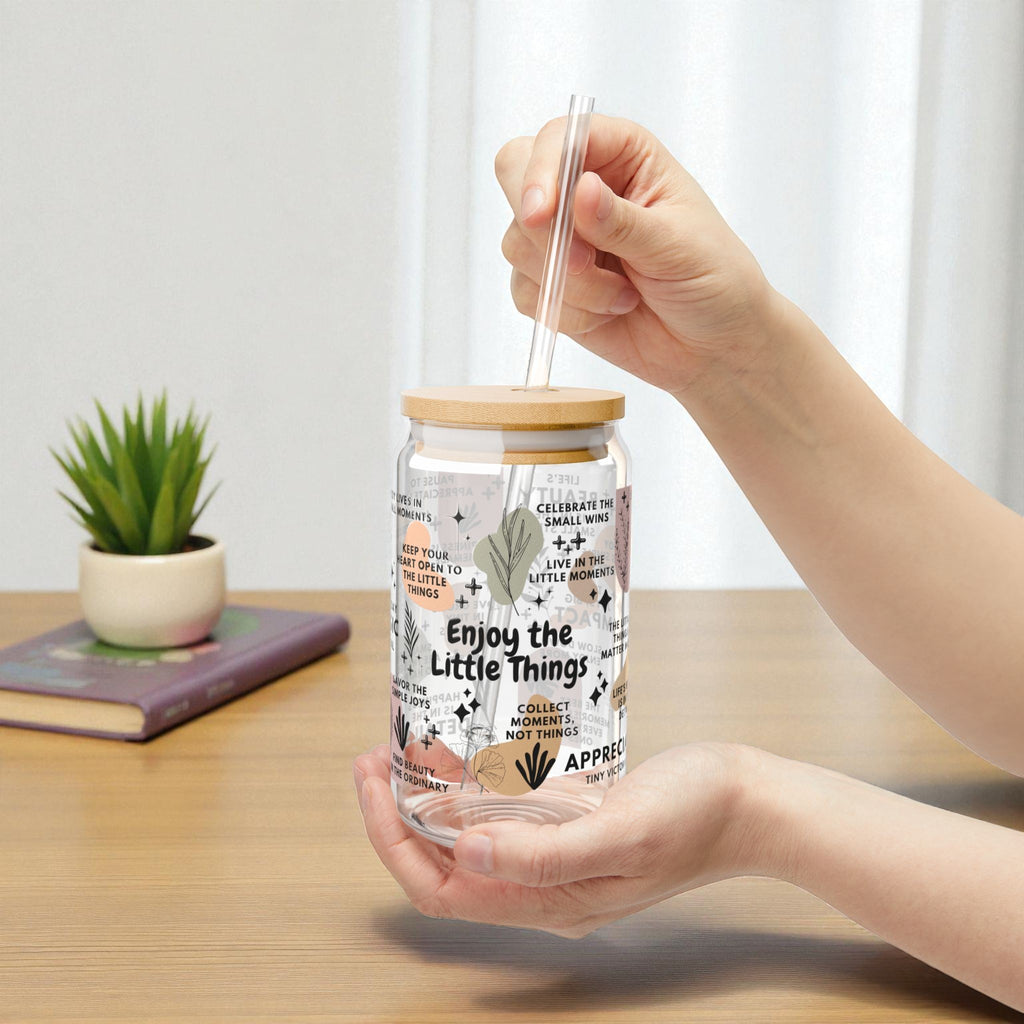 Enjoy the Little Things Glass Tumbler; 16oz