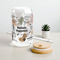 Radiate Happiness Glass Tumbler; 16oz