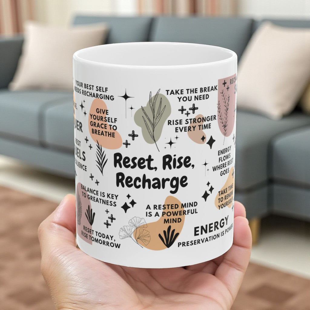 Reset Rise Recharge Mug; 11oz/15oz