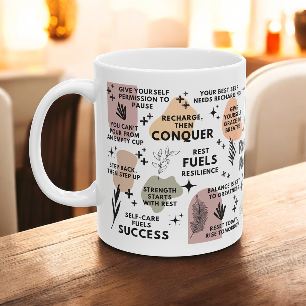 Reset Rise Recharge Mug; 11oz/15oz