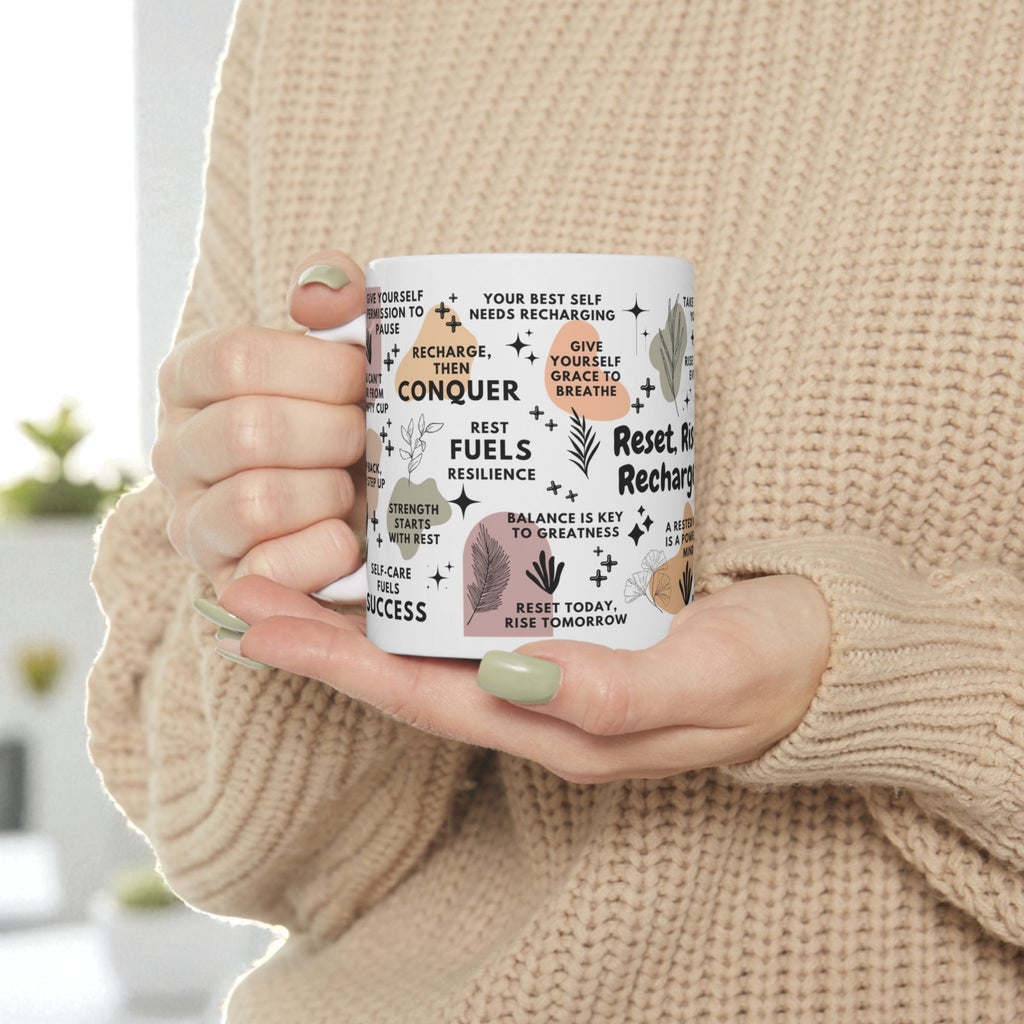 Reset Rise Recharge Mug; 11oz/15oz