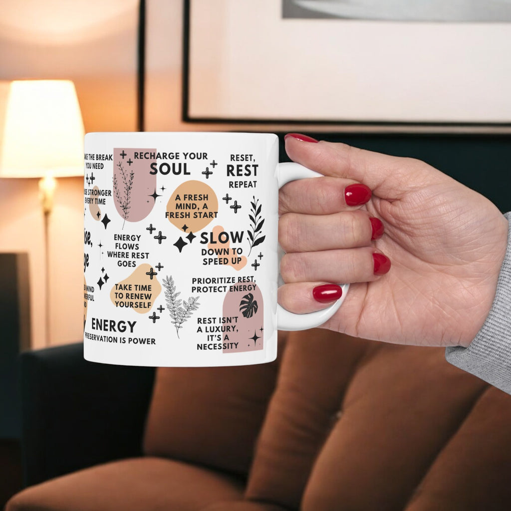 Reset Rise Recharge Mug; 11oz/15oz
