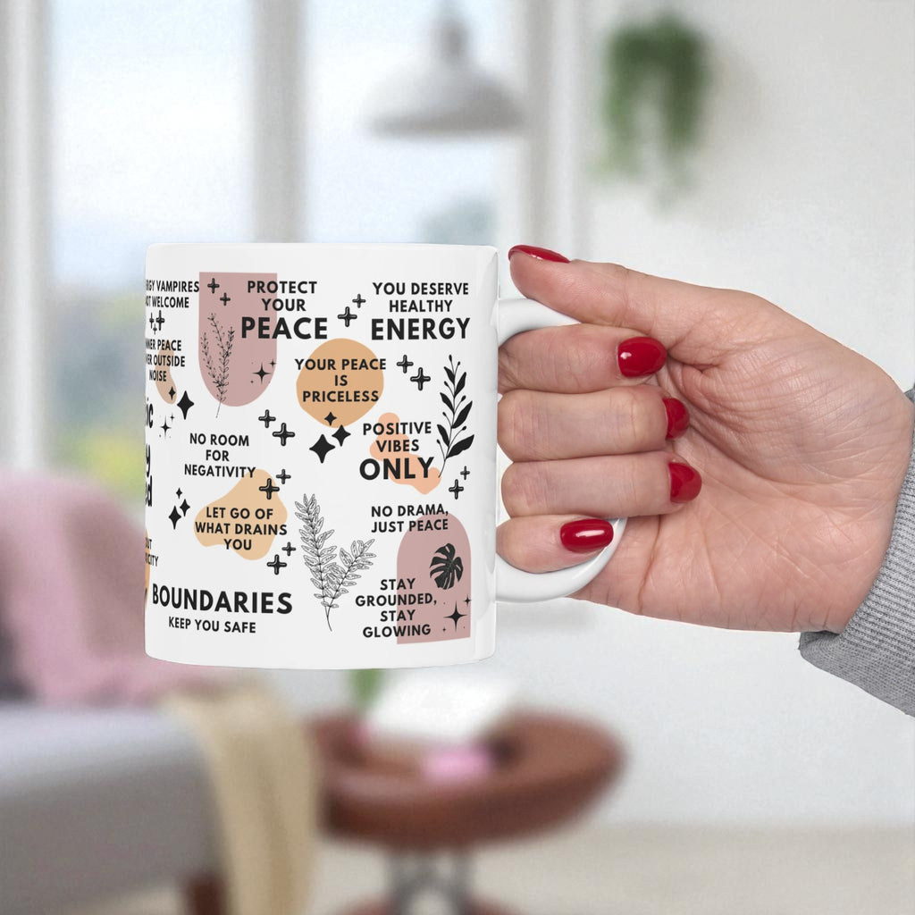 No Toxic Energy Allowed Mug; 11oz/15oz
