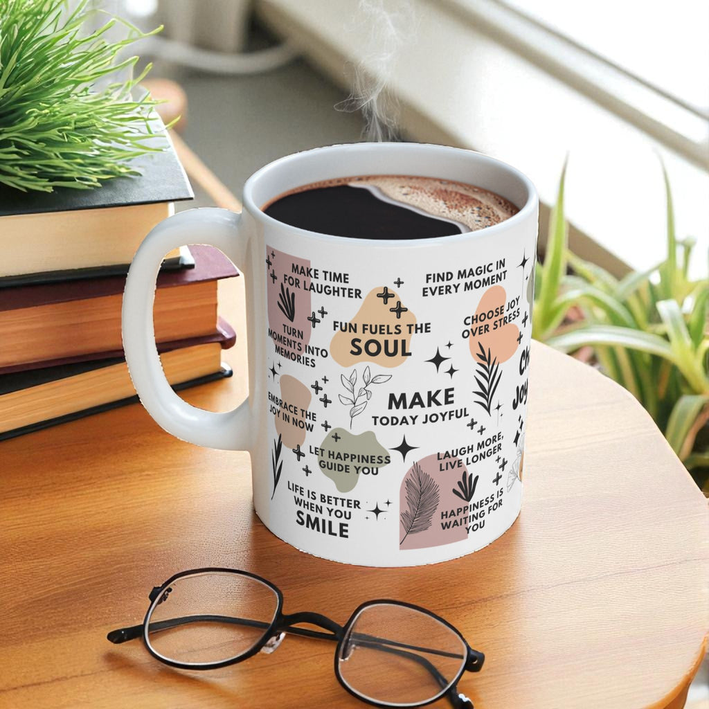 Chasing Joy Daily Mug; 11oz/15oz - Motivational Coffee Cup for Women