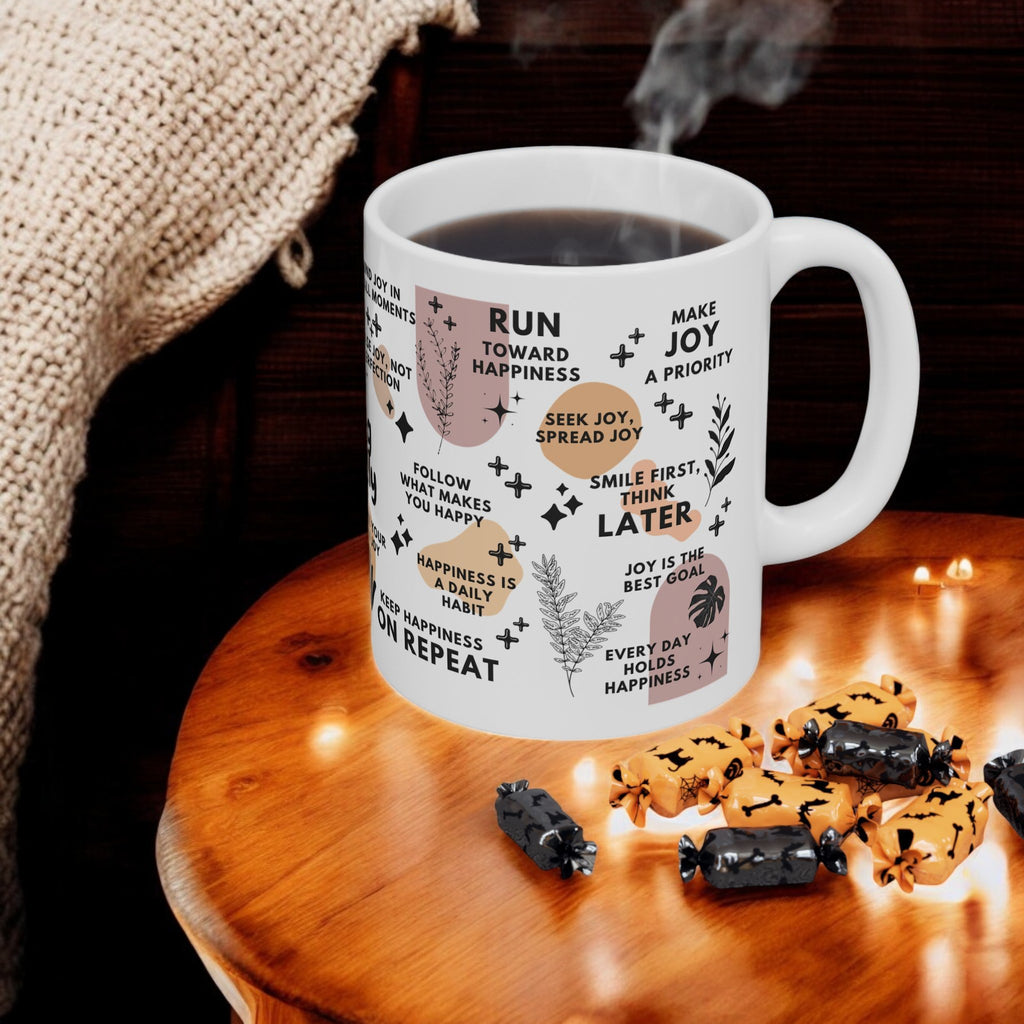 Chasing Joy Daily Mug; 11oz/15oz - Motivational Coffee Cup for Women